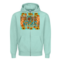 Seafoam Thanksgiving Turkey Zipper Hoodie - Artiststas