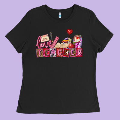 Valentines Day Teacher Ladies Tee Designed By Adodesignshop