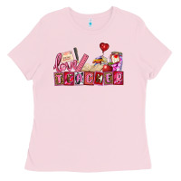 Bubblegum Pink valentines day teacher Ladies Tee - AdoDesignShop
