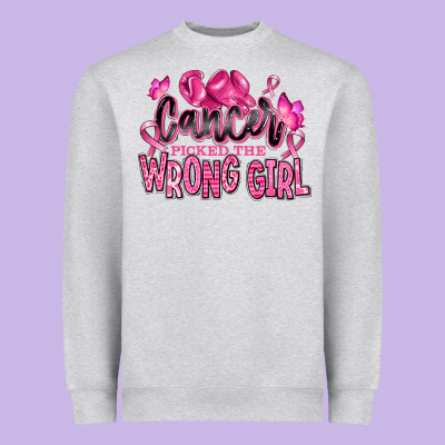 Heavyweight Sweatshirt cancer picked the wrong girl