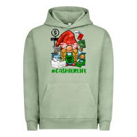 Pigment Oil Green cashier  life gnome Urban Hoodie - BarkalooDesign