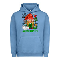 Pigment Pebble Blue cashier  life gnome Urban Hoodie - BarkalooDesign