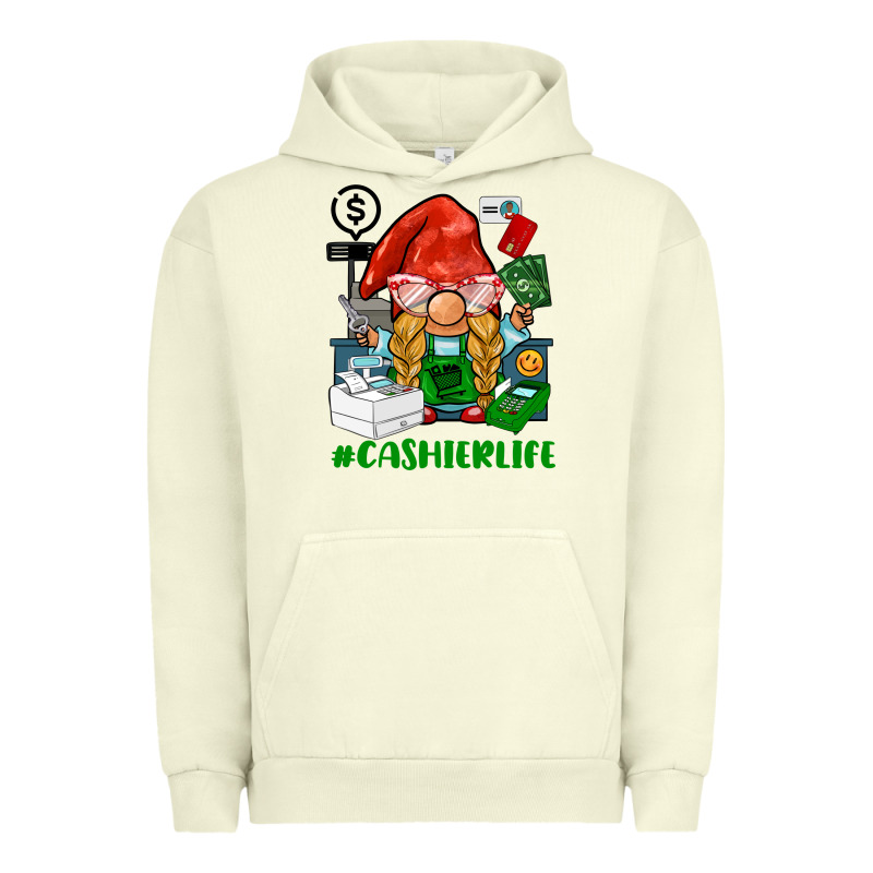 Cashier  Life Gnome Urban Hoodie by BarkalooDesign | Teevron