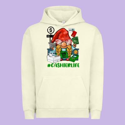 Cashier  Life Gnome Urban Hoodie Designed By Barkaloodesign