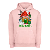 Pigment Salmon cashier  life gnome Urban Hoodie - BarkalooDesign