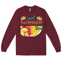 Burgundy sweet summer time Long Sleeve Tee - HRA Design Shop