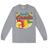 Heather Grey sweet summer time Long Sleeve Tee - HRA Design Shop