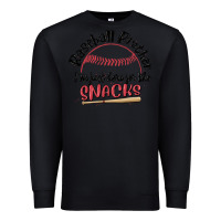 Black baseball brother i'm just here for the snacks Premium Sweatshirt - MaliasSmallBusiness