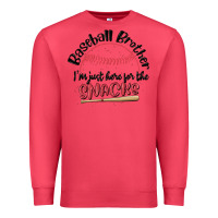 Cardinal baseball brother i'm just here for the snacks Premium Sweatshirt - MaliasSmallBusiness