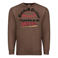 Chestnut baseball brother i'm just here for the snacks Premium Sweatshirt - MaliasSmallBusiness