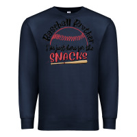 Navy baseball brother i'm just here for the snacks Premium Sweatshirt - MaliasSmallBusiness