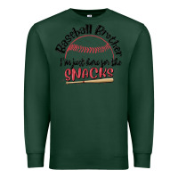Sports Green baseball brother i'm just here for the snacks Premium Sweatshirt - MaliasSmallBusiness