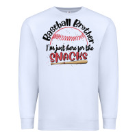 Baseball Brother I'm Just Here For The Snacks Premium Sweatshirt | Teevron