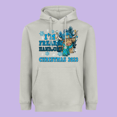 Im Freakin Freezin Christmas 2023 Heavyweight Hoodie Designed By Nancycooperartshop