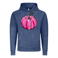 Vintage Denim Breast Cancer Awareness Pink Pumpkin Vintage Hoodie - RanaPortraitStore