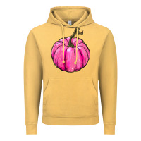 Vintage Mustard Breast Cancer Awareness Pink Pumpkin Vintage Hoodie - RanaPortraitStore