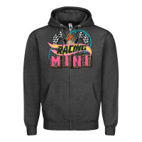 Charcoal Heather racing mini with racing oto equipment Zipper Hoodie - AdoDesignShop
