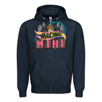 Navy racing mini with racing oto equipment Zipper Hoodie - AdoDesignShop