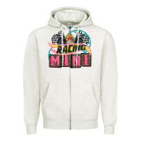 Oatmeal Heather racing mini with racing oto equipment Zipper Hoodie - AdoDesignShop