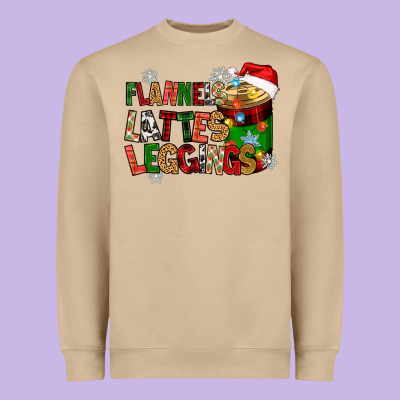 Flannels Lattes Heavyweight Sweatshirt Designed By Zillion Design Studio