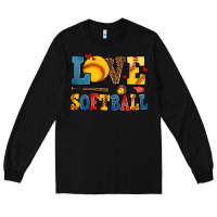 Black love softball Long Sleeve Tee - AdoDesignShop