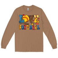 Toasted Coconut love softball Long Sleeve Tee - AdoDesignShop