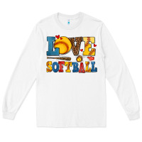 White love softball Long Sleeve Tee - AdoDesignShop