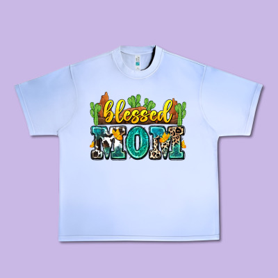 Blessed Mom Urban Heavy Tee Designed By Zillion Design Studio