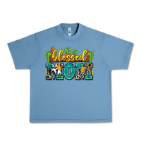 Pebble Blue blessed mom Urban Heavy Tee - Zillion Design Studio