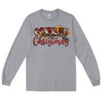 Heather Grey cowboy christmas Long Sleeve Tee - FaDigitalArtStudio
