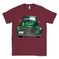 Burgundy western green truck front view Classic Tee - FaDigitalArtStudio