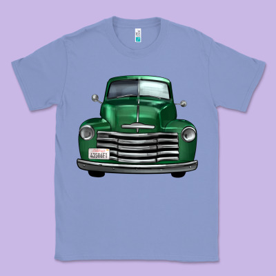Western Green Truck Front View Classic Tee Designed By Fadigitalartstudio