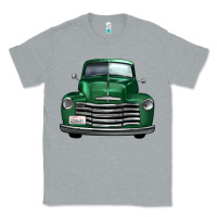 Heather Grey western green truck front view Classic Tee - FaDigitalArtStudio