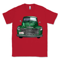 Red western green truck front view Classic Tee - FaDigitalArtStudio