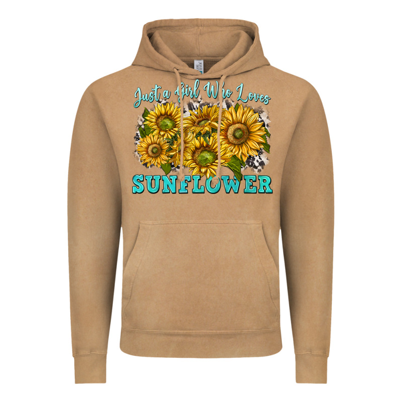 Just A Girl Who Loves Sunflower Vintage Hoodie by texasbilliewilder | Teevron