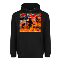 Black Western Firefighters With Thin Red Line Heavyweight Hoodie - LillyAllenDesigns