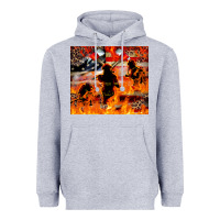 Heather Grey Western Firefighters With Thin Red Line Heavyweight Hoodie - LillyAllenDesigns