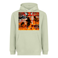 Matcha Western Firefighters With Thin Red Line Heavyweight Hoodie - LillyAllenDesigns
