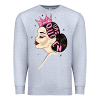 Heather Grey yas queen Premium Sweatshirt - MaliasSmallBusiness