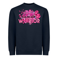 Navy breast cancer warrior Heavyweight Sweatshirt - RanaPortraitStore