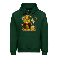 Forest Green bee kind gnome Urban Hoodie - BarkalooDesign