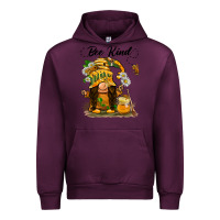 Mauve Wine bee kind gnome Urban Hoodie - BarkalooDesign