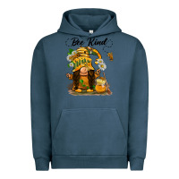 Pigment Midnight Navy bee kind gnome Urban Hoodie - BarkalooDesign