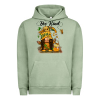 Pigment Oil Green bee kind gnome Urban Hoodie - BarkalooDesign