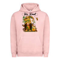 Pigment Salmon bee kind gnome Urban Hoodie - BarkalooDesign