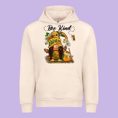 Bee Kind Gnome Urban Hoodie Designed By Barkaloodesign