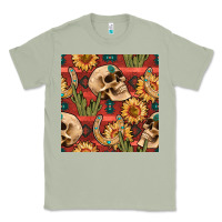 Matcha western skull aztec seamless pattern Classic Tee - BundleAndBundleShop