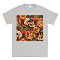 Moon Dust western skull aztec seamless pattern Classic Tee - BundleAndBundleShop
