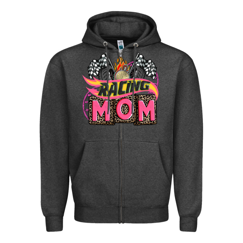 Racing Mom With Racing Oto Equipment Zipper Hoodie by AdoDesignShop | Teevron