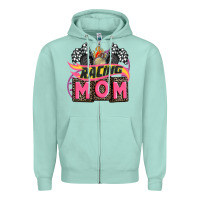 Seafoam racing mom with racing oto equipment Zipper Hoodie - AdoDesignShop